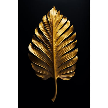 Feuille Tropicale Or Tableau